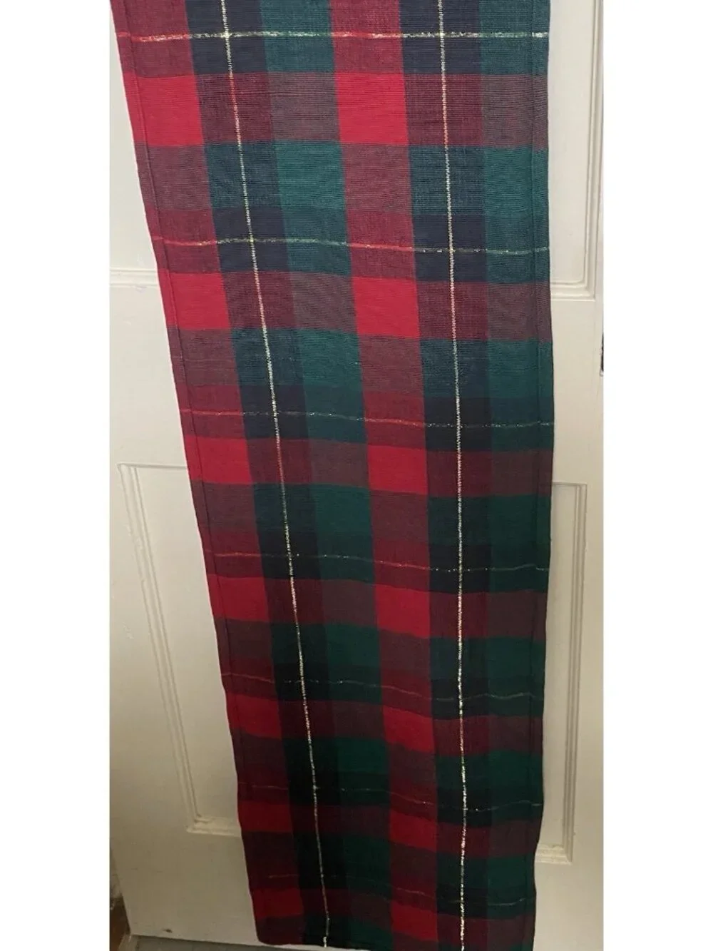 Crate & Barrel Holiday Tartan Plaid Table Runner 14